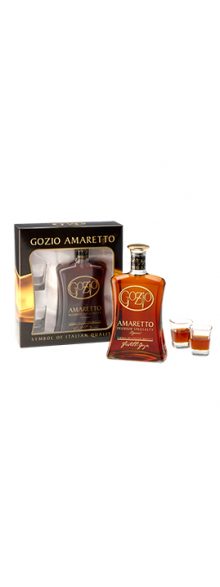 Amaretto Gozio Glass Pack 700ml