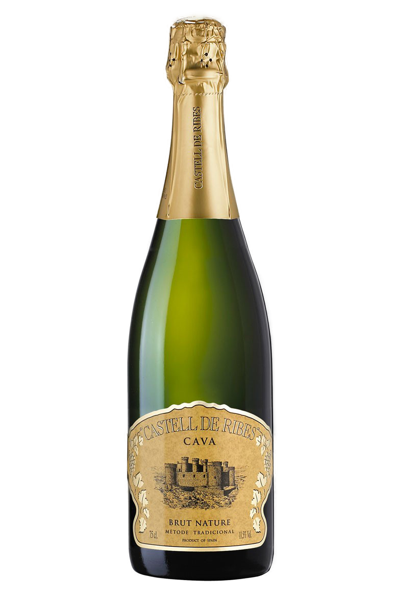 Кава Кастель де Рибес. Кава Кастель де Рибес брют. Cava Castel Brut. Вино игристое кава Кастель де Рибес брют Розато роз брют 0.75л 11.5.