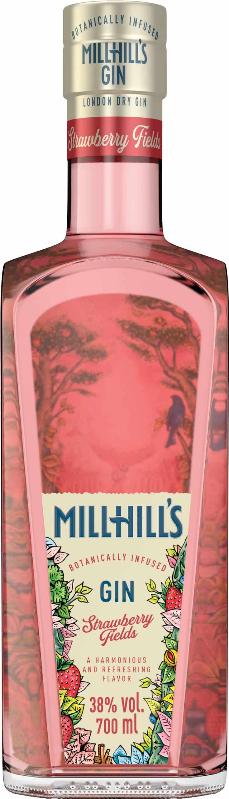 Millhill's Strawberry Fields Gin 700ml